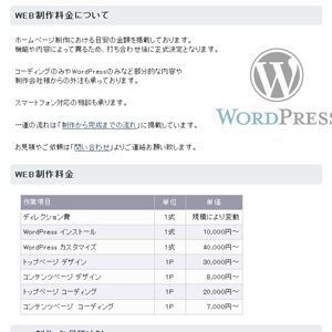 Web Wordpress ワードプレス 制作費 価格表 インフォアライブ